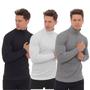 Imagem de Kit 3 Cacharrel Masculina Gola Alta Canelada Premium