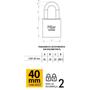 Imagem de Kit 3 Cadeado 40mm - Piller
