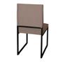 Imagem de Kit 3 Cadeira Para Sala de Jantar Trendy Base Metálica Preto Suede Cappuccino - Móveis Mafer
