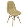 Imagem de Kit 3 Cadeiras Charles Eames Botonê Eiffel Wood Estofada Couro