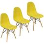 Imagem de Kit 3 Cadeiras Charles Eames Botonê Eiffel Wood Estofada