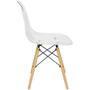 Imagem de Kit 3 Cadeiras Charles Eames Cristal Eiffel Wood Designer Transparente