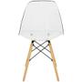 Imagem de Kit 3 Cadeiras Charles Eames Cristal Eiffel Wood Designer Transparente