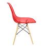 Imagem de Kit 3 Cadeiras Charles Eames Cristal Eiffel Wood Designer Vermelho