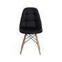 Imagem de Kit 3 Cadeiras Charles Eames Eiffel Botone Base Madeira Preta