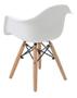 Imagem de Kit 3 Cadeiras Charles Eames Eiffel Design Wood Com Braços - Branca