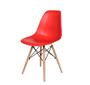 Imagem de kit 3 Cadeiras Charles Eames Eiffel Vermelha Base Madeira - Impex design