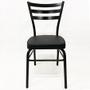 Imagem de Kit 3 Cadeiras de COZINHA com reforço preta assento grosso preto - Poltronas do Sul