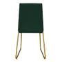 Imagem de Kit 3 Cadeiras de Jantar Estofada Lille Base Gold Veludo Verde - Montanaris Decor