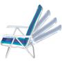 Imagem de Kit 3 Cadeiras de Praia Aluminio Reclinavel 4 Posicoes  Mor 