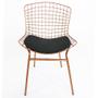 Imagem de Kit 3 Cadeiras para cozinha BERTÓIA cobre assento preto tubular - Poltronas do Sul