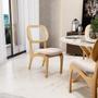 Imagem de Kit 3 Cadeiras Para Sala de Jantar Cozinha Estofada e Tela Mariah L02 Seude Bege - Lyam Decor