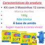 Imagem de Kit 3 caixa de massinha para modelar 12 cores soft Brinquedo 180g 