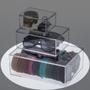 Imagem de Kit 3 caixa organizadora grande com tampa sachês cápsulas café armário cozinha gaveta armário closet