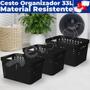 Imagem de Kit 3 Caixas Cesto Organizador Multiuso Rattan S/ Tampa 33 LITROS (46x34x24)