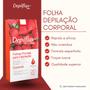 Imagem de Kit 3 Caixas Folhas Prontas Cera Depilatória Depilação Corporal Depilflax Morango