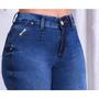 Imagem de KIT 3 Calça Jeans Feminina Levanta Bumbum Skinny,Slim Cintura Alta Com Lycra,Elastano