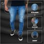 Imagem de Kit 3 Calça Jeans Sarja Masculina Skinny Slim Lycra  + Cores - Daze Modas