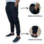 Imagem de Kit 3 Calça Jogger Masculina Jeans Sarja Com Punho Elástico