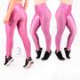 Imagem de Kit 3 Calça Legging Rosa Cirre Não Transparente Gomax Fitnes