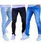 Imagem de Kit 3 Calças Jeans e Sarja Sport Fino Skinny Masculina Linha Premium Tradicional