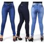 Imagem de Kit 3 Calças Jeans Feminina Skinny Levanta Bumbum Cintura Alta com Elastano