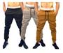 Imagem de kit 3 calças jeans jogger com elastano masculina jeans slim cores variadas lançamento