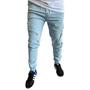Imagem de kit 3 calças jeans masculina jogger branca rasgada com lycra