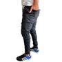 Imagem de kit 3 calças jeans masculina jogger branca rasgada com lycra