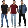 Imagem de Kit 3 Calças Jeans Masculina Slim Skinny Básica Com Elastano