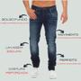 Imagem de Kit 3 Calças Jeans Masculinas com Lycra Elastano Slim Fit Mega Confort
