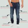 Imagem de Kit 3 Calças Jeans Masculinas Slim Fit com Elastano Lycra