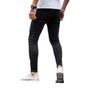 Imagem de Kit 3 Calças JEANS RASGADAS SKINNY  Masculinas Casual Elastano Slim Preta Azul  Azul Claro 480