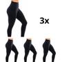 Imagem de Kit 3 Calças Legging Feminina Academia Suplex Sport Dia Dia