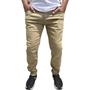 Imagem de kit 3 calças masculina de sarja c/elastano de diversas cores basica lisa a pronta entrega