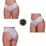 Imagem de Kit 3 Calcinha de Algodao Feminino Tanga Conforto Renda Listrada - c2 KIT 3 CALCINHAS LÍVIA