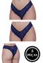Imagem de Kit 3 Calcinha de Renda Tanga Elástico Lingerie Confortável - KIT 3 JÚLIA
