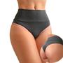 Imagem de Kit 3 Calcinha Fitness Cós Alto FIO Dental Duplo Modeladora