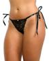 Imagem de kit 3 calcinha lingerie fio tailandesa fita preto branco vermelho