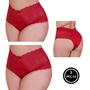 Imagem de Kit 3 Calcinha Plus Size de Renda Tanga Grande  46 48 50 52 54 - KIT 3 CALCINHA TALITA