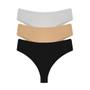 Imagem de Kit 3 Calcinha Tanga Microfibra Feminina Sortida A43