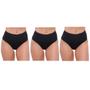 Imagem de Kit 3 Calcinhas Redutora Selene Sem Costura Feminino - Preto
