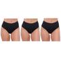 Imagem de Kit 3 Calcinhas Redutora Selene Sem Costura Feminino - Preto