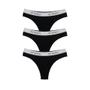 Imagem de Kit 3 Calcinhas Tanga Cotton Algodão Confortável com Elástico Try Basics