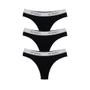 Imagem de Kit 3 Calcinhas Tanga Cotton Algodão Confortável com Elástico Try Basics