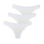 Imagem de Kit 3 Calcinhas Tanga Try Basics Algodão Cotton Básica Lisa Moda Lingerie