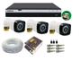 Imagem de Kit 3 Cam 1080P 2MP Fullhd Dvr Mhdx 3104 Full Hd S/ Hd