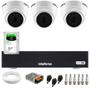 Imagem de Kit 3 Câmeras Dome VHL 1220 D G2 HDCVI 2 megapixels Intelbras Visão Noturna 20m + DVR Intelbras MHDX 3004-C 4 Canais + HD 2TB BarraCuda