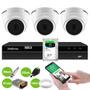 Imagem de Kit 3 Câmeras Dome VHL 1220 D G2 HDCVI 2mp Full HD 1080p + DVR Gravador de Video Inteligente Intelbras MHDX 1204 4 Canais + HD 2TB Skyhawk