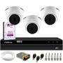 Imagem de Kit 3 Câmeras Dome VHL 1220 D G2 HDCVI 2mp Full HD 1080p + DVR Intelbras MHDX 1204 4 Canais + HD 2TB Purple